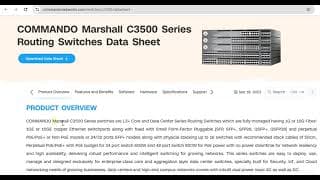 COMMANDO C3500 Series L3+ Core &amp; Data Center Fiber Routing Switches Features / Data Sheet Explained