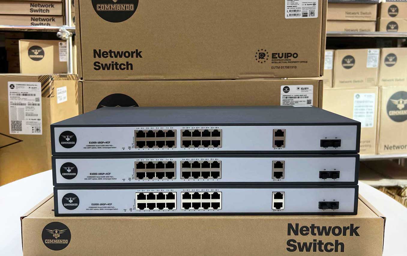 COMMANDO Scout E1000 Series Unmanaged Switches